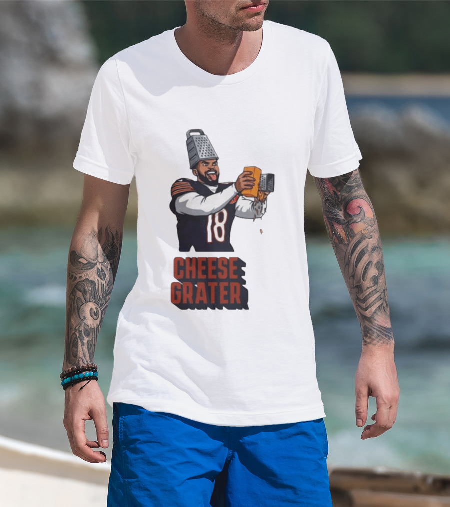 Caleb Williams Cheese Grater Chicago Football Humor T-Shirt