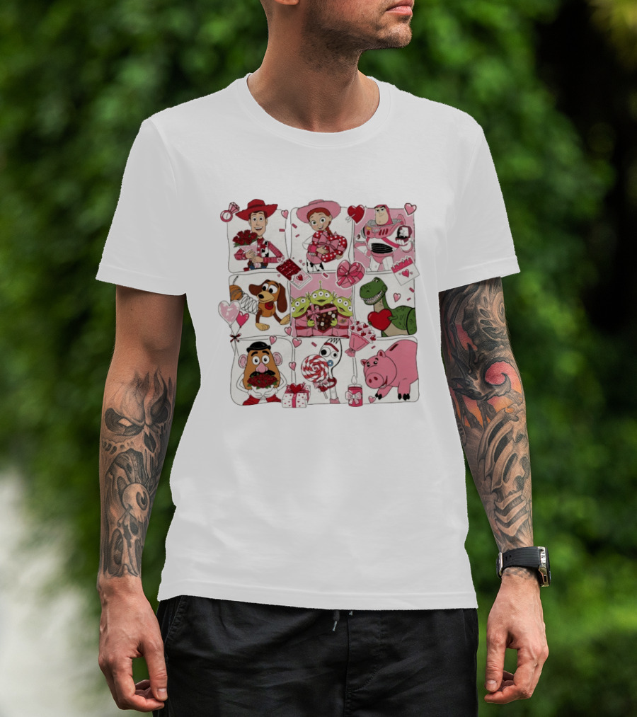 Cartoon Movie Pink Heart Valentine Coquette Valentine’s Day T-Shirt