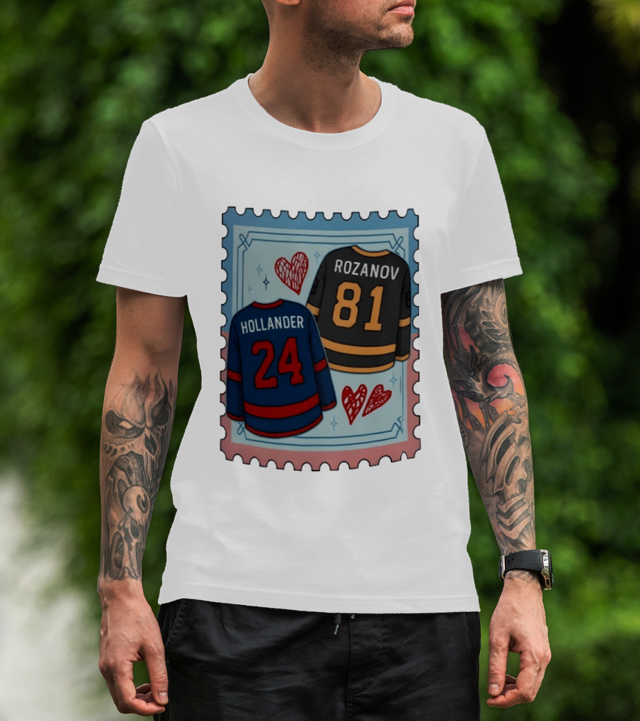 Hollander Rozanov 24 81 Hockey Romance Stamp T-Shirt