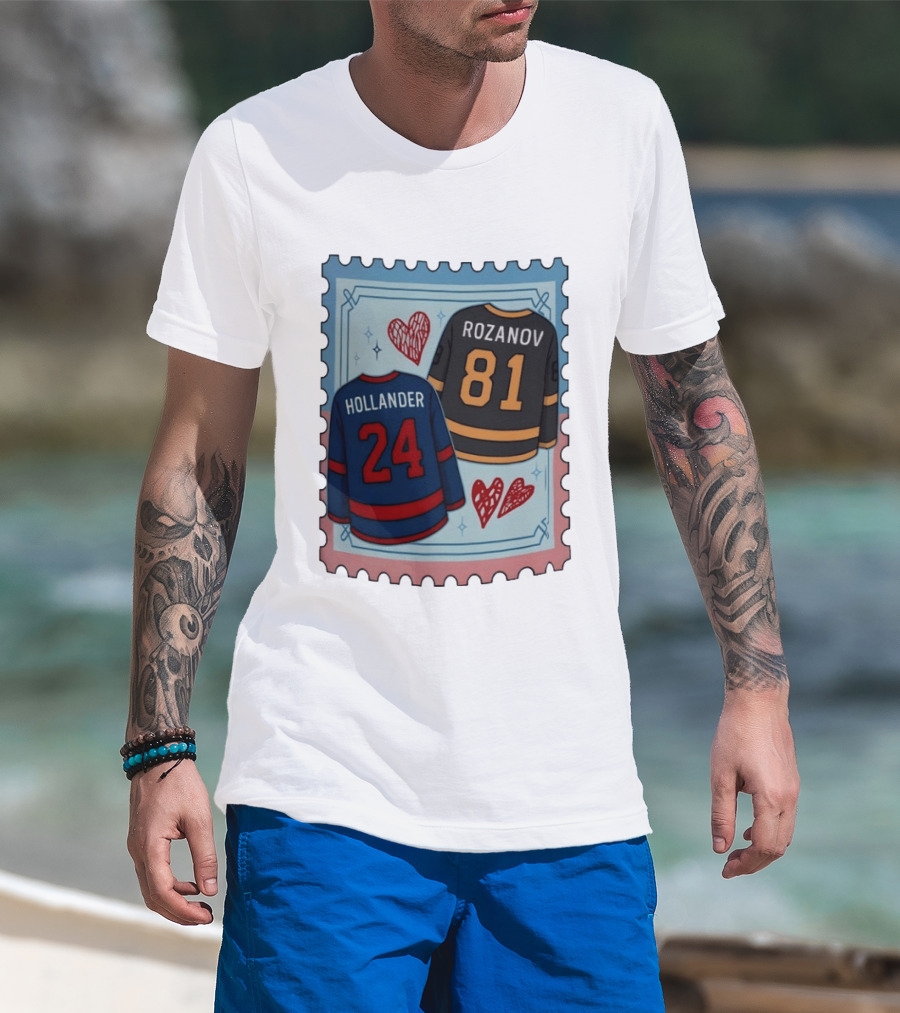 Hollander Rozanov 24 81 Hockey Romance Stamp T-Shirt