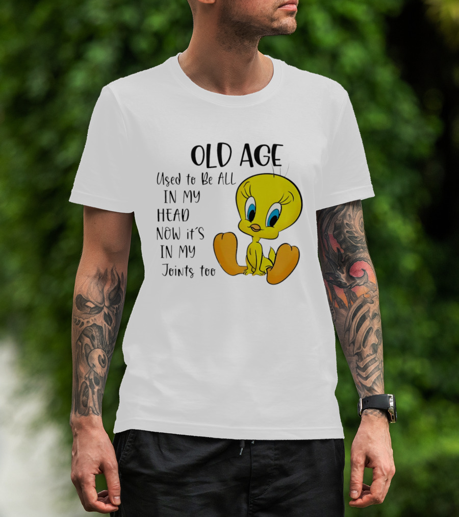 Old Age Tweety Used To Be All In My Head Now It's In My Joints Too T-Shirt