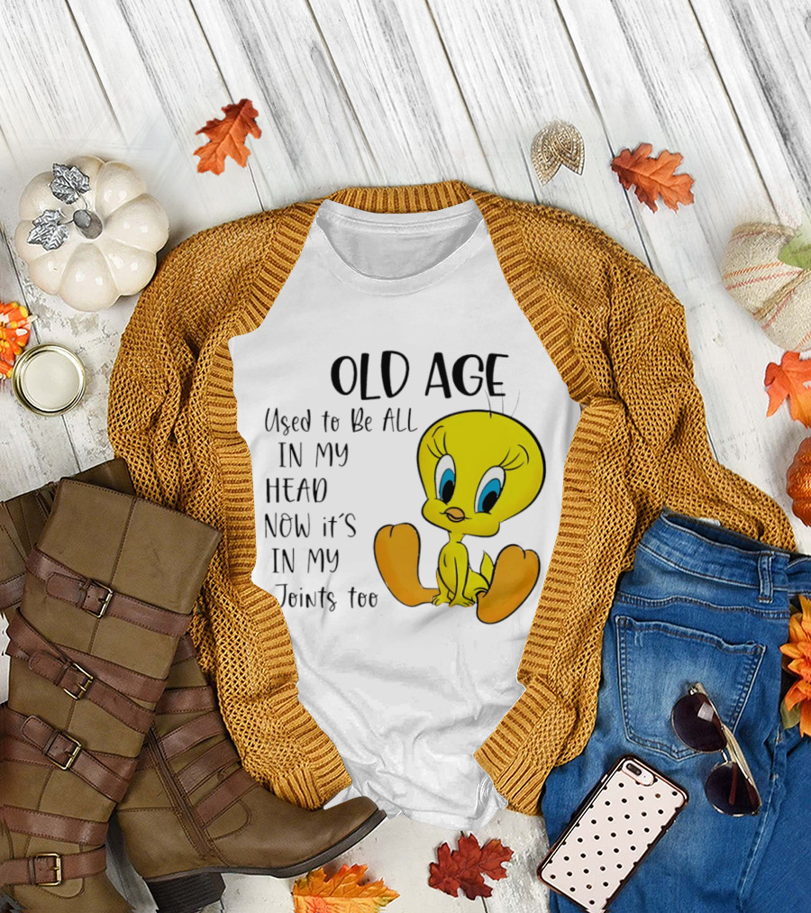Old Age Tweety Used to Be All in My Head Now It's in My Joints Too T-Shirt