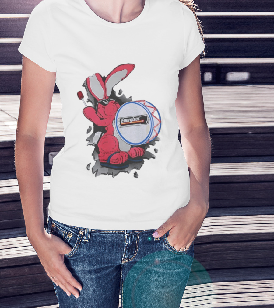 Energizer Bunny Vintage 90s Battery Drumming T-Shirt