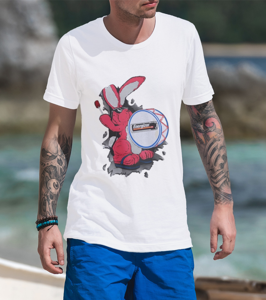 Energizer Bunny Vintage 90s Battery Drumming T-Shirt
