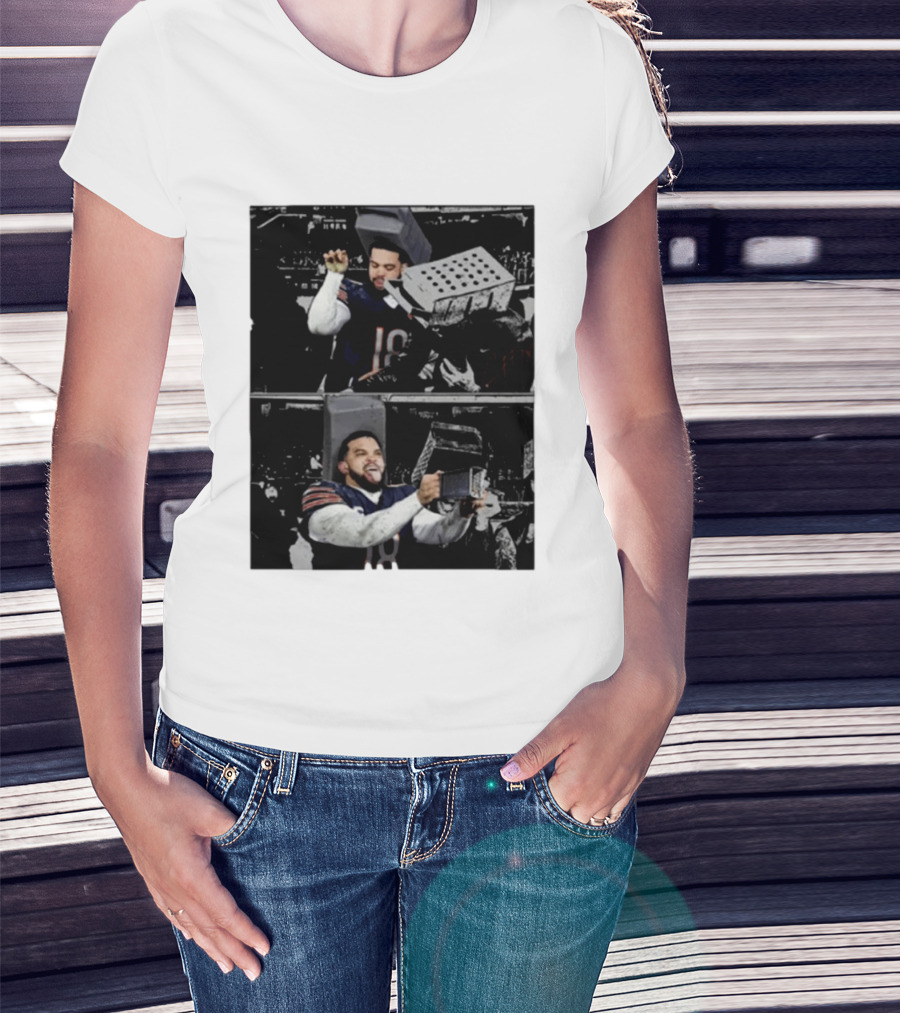 Caleb Cheese Grater Chicago Bear Football Fan Meme T-Shirt