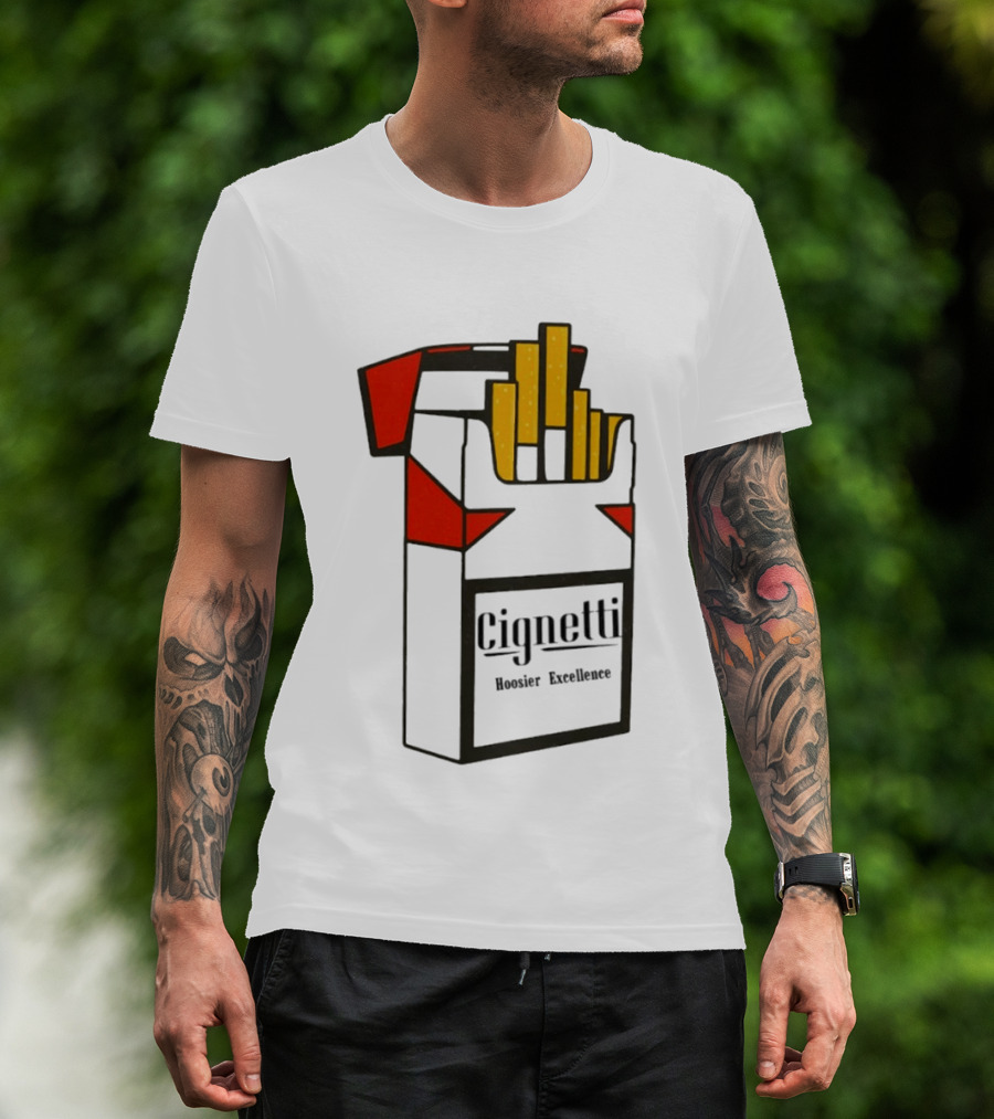 Cignetti Hoosier Excellence Indiana Football Coach Cig T-Shirt