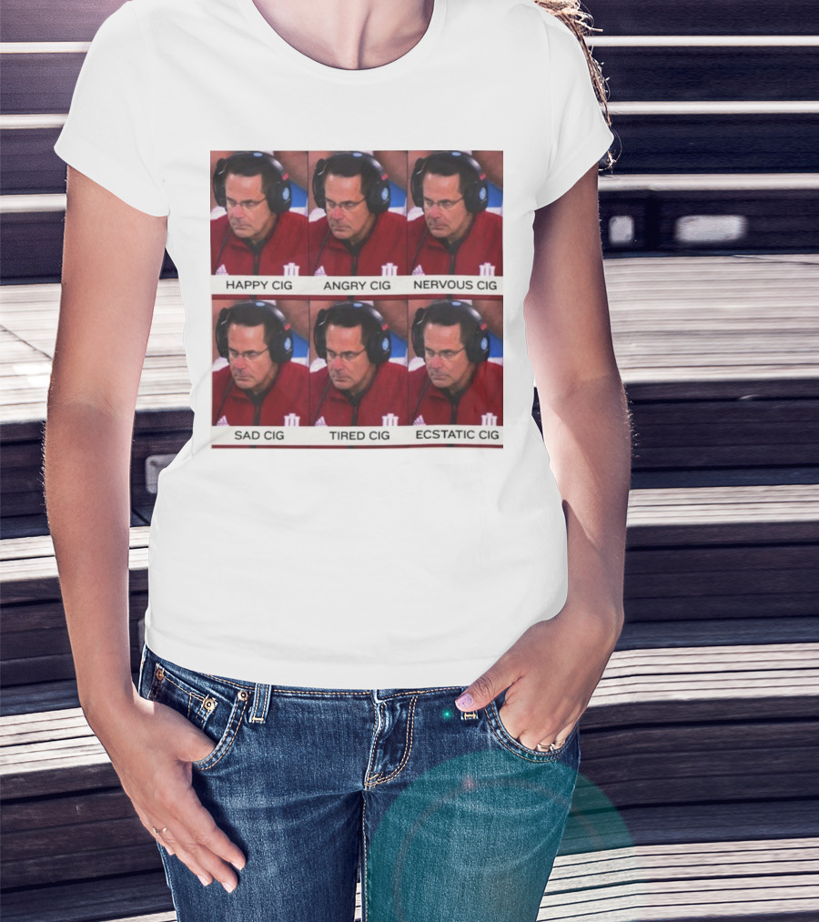 Coach Cignetti Happy Angry Nervous Sad Tired Ecstatic Meme T-Shirt