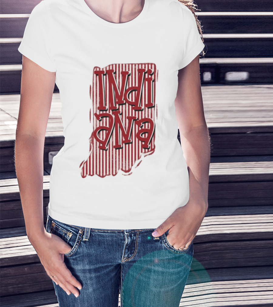 Indiana Stripe Hoosiers Football Indiana T-Shirt