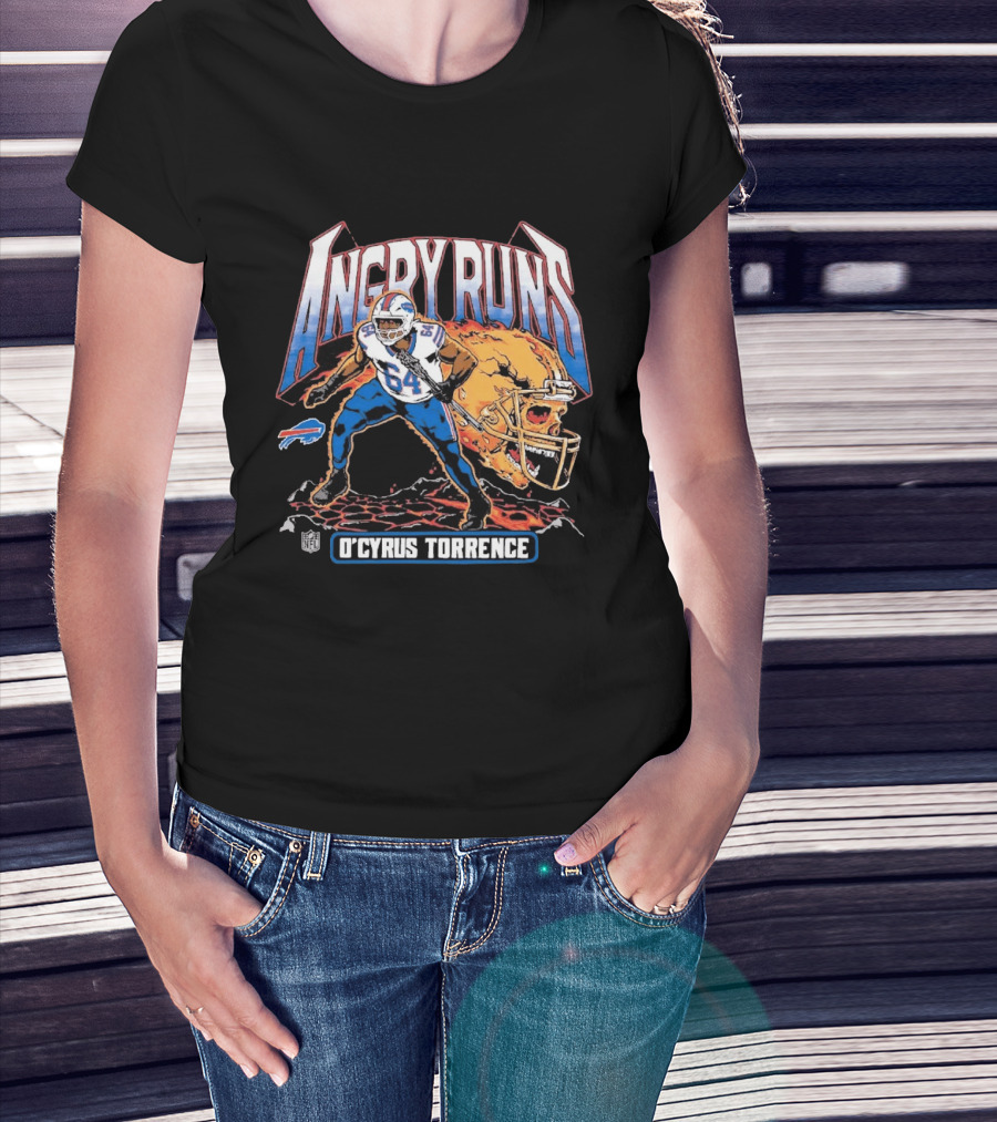 Angry Runs O'Cyrus Torrence Buffalo Bills NFL Power Charge T-Shirt