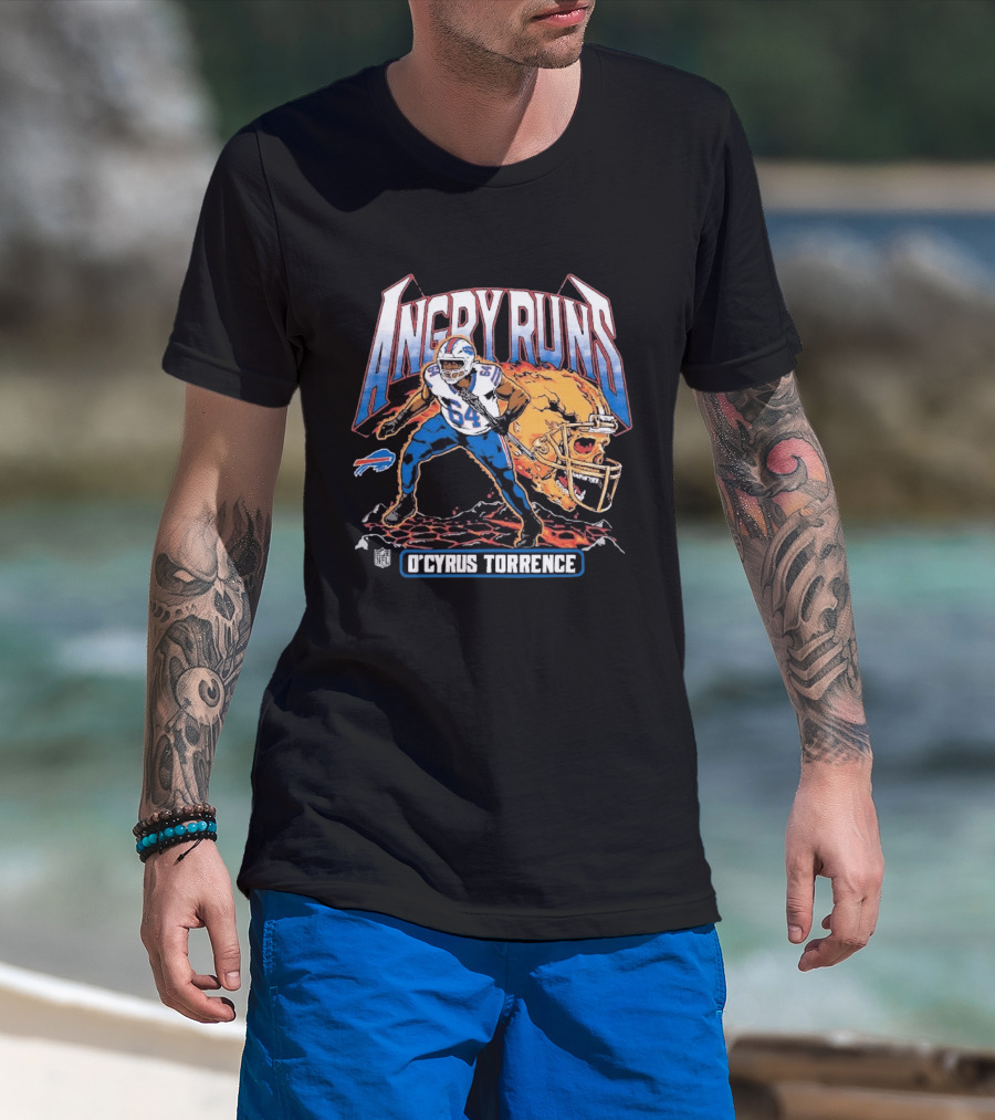 Angry Runs O'Cyrus Torrence Buffalo Bills NFL Power Charge T-Shirt