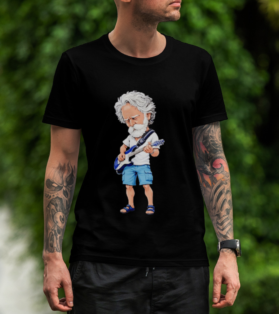 Bob Weir Guitar Character Playing Electric Guitar T-Shirt