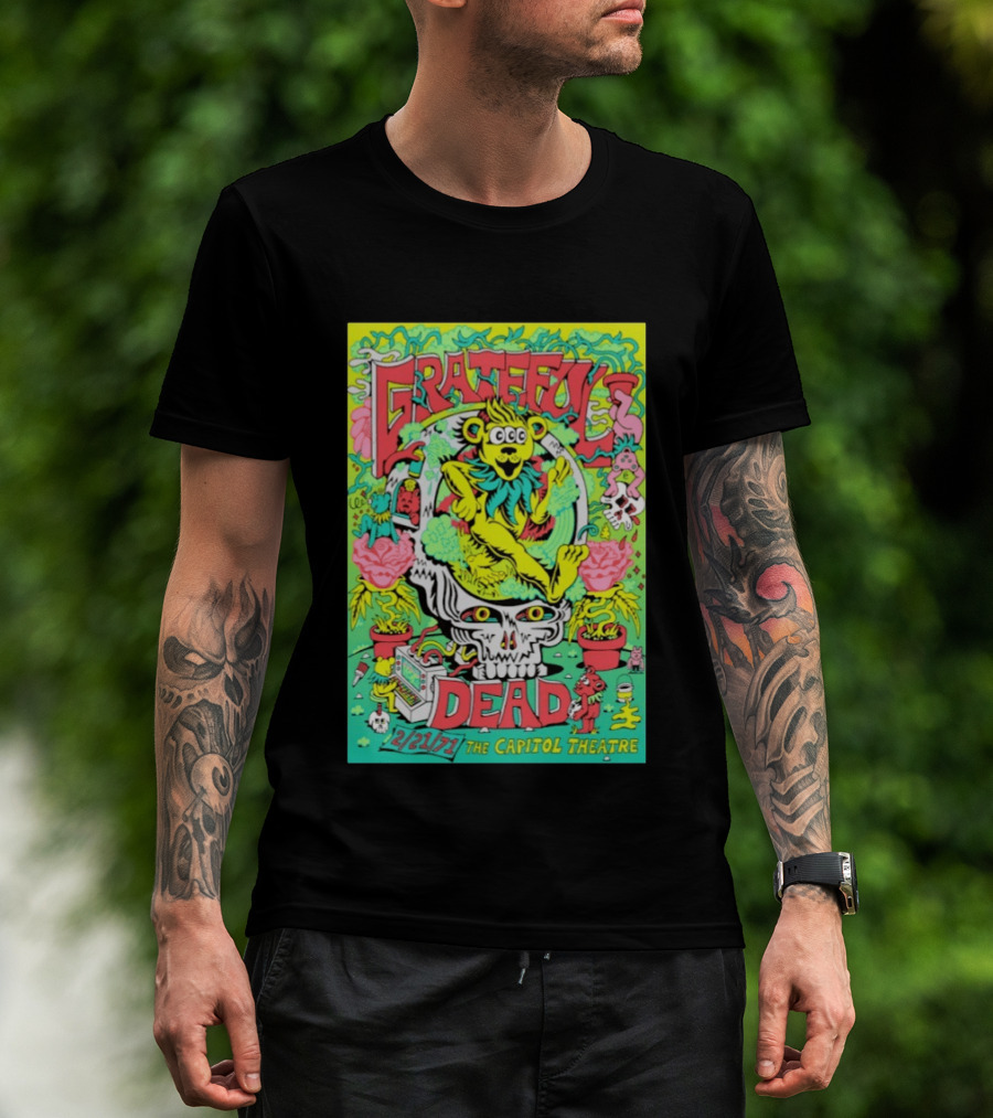Grateful Dead Bear Skull Capitol Theatre February 21 1971 T-Shirt