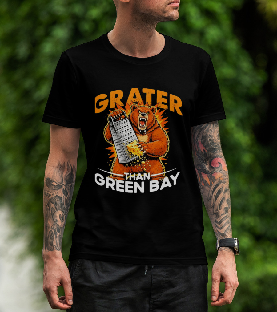 Grater Than Green Bay Bear Cheese Comedy T-Shirt