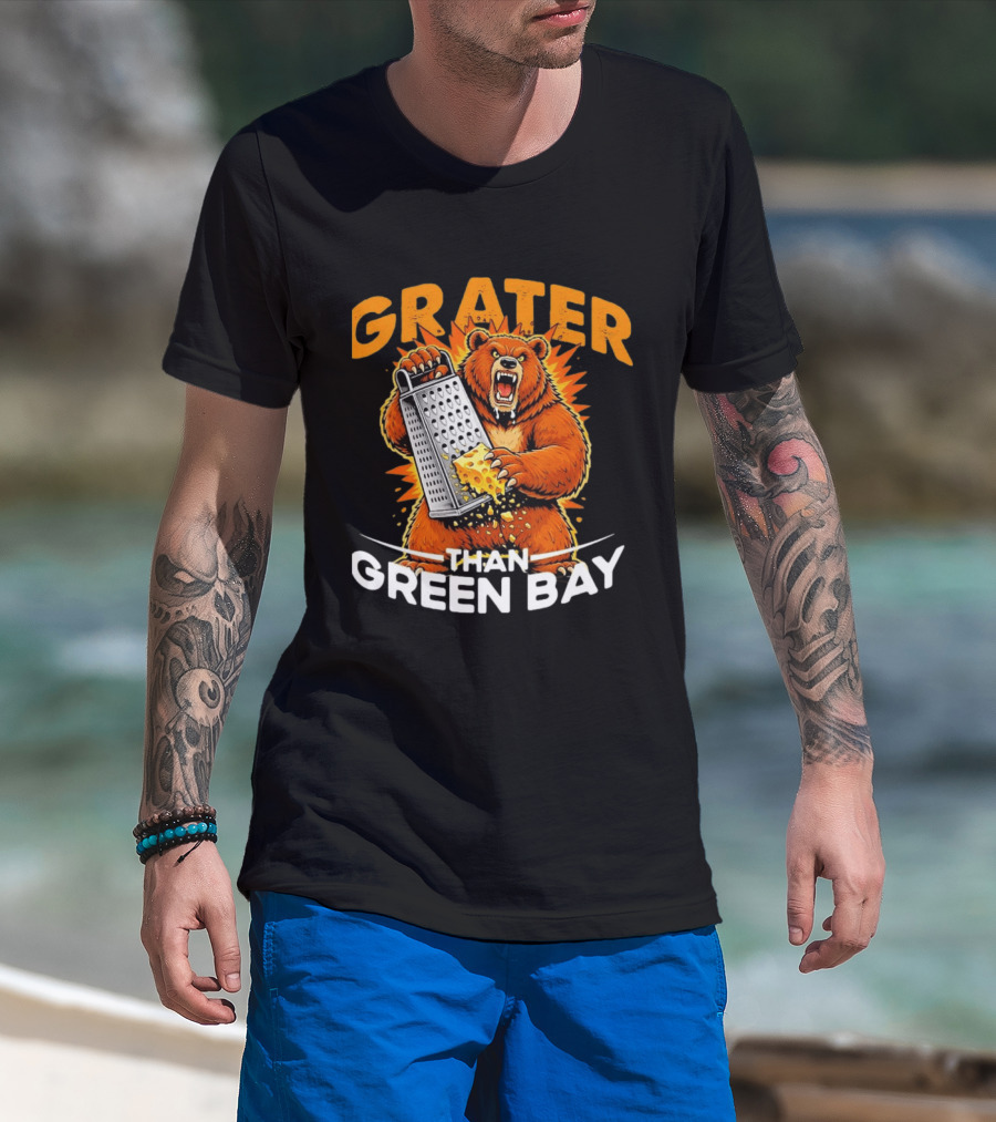 Grater Than Green Bay Bear Cheese Comedy T-Shirt