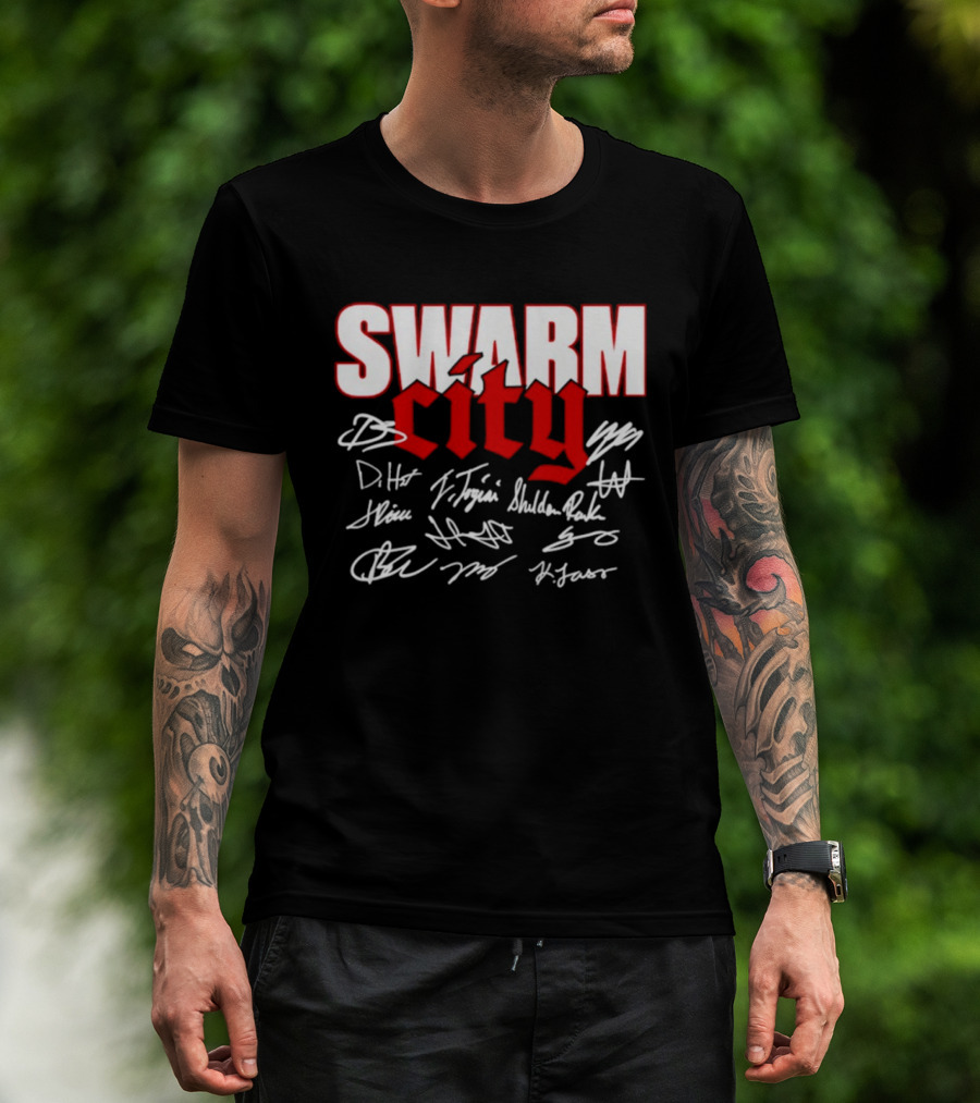 Houston Texans Swarm City Football Team Victory Celebration T-Shirt