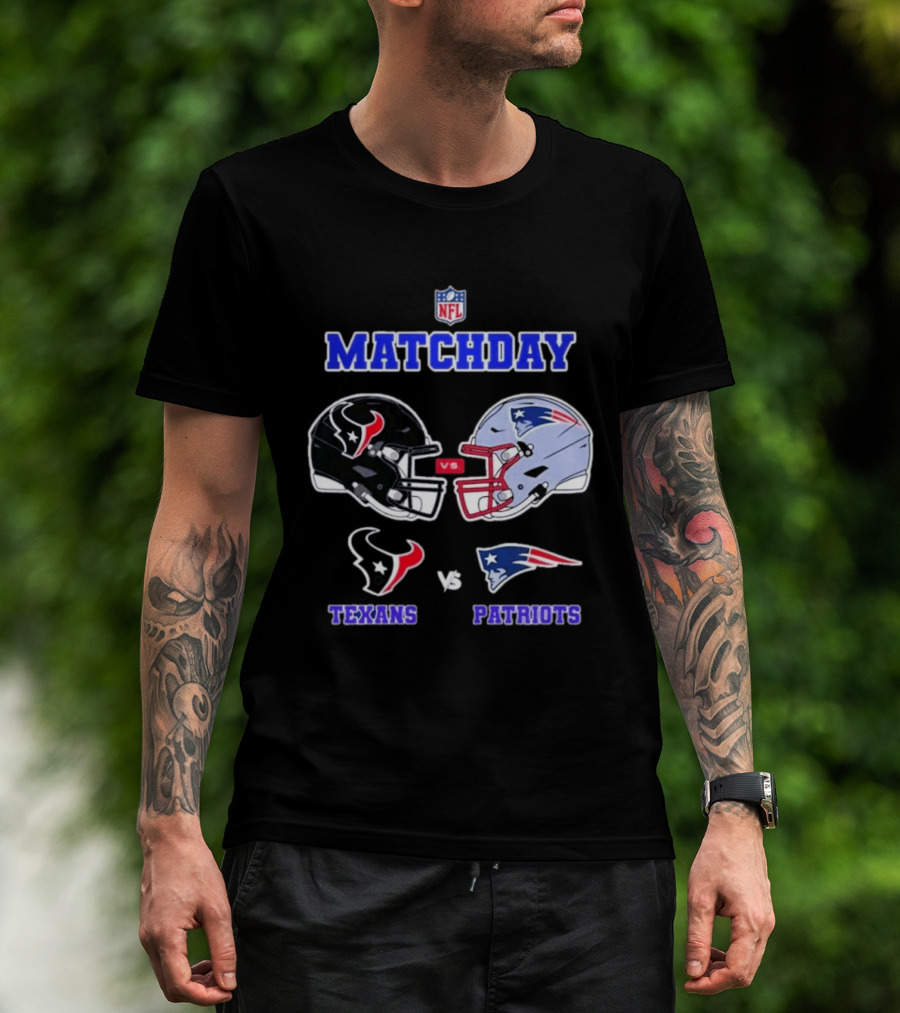 NFL Matchday Houston Texans Vs New England Patriots January 18 Gillette Stadium Rivalry Edition T-Shirt