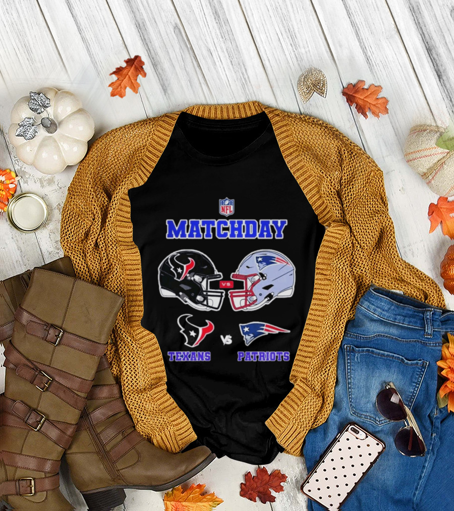 NFL Matchday Houston Texans vs New England Patriots January 18 Gillette Stadium Rivalry Edition T-Shirt