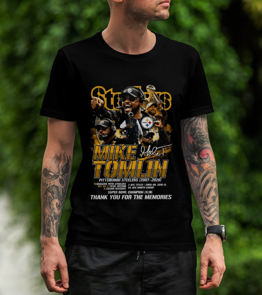 Mike Tomlin Pittsburgh Steelers 2007 2026 Super Bowl Champion Thank You T-Shirt