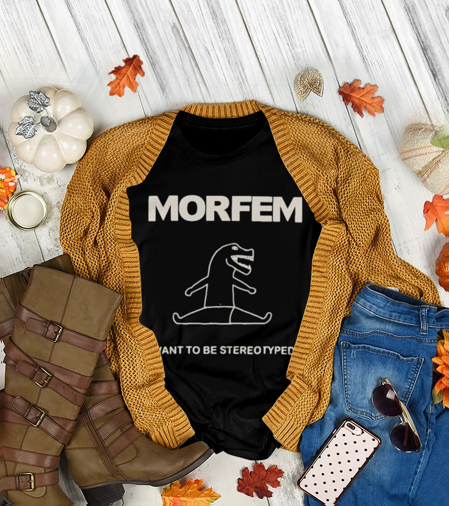 Morfem I Want To Be Stereotyped Dinosaur Drawing T-Shirt