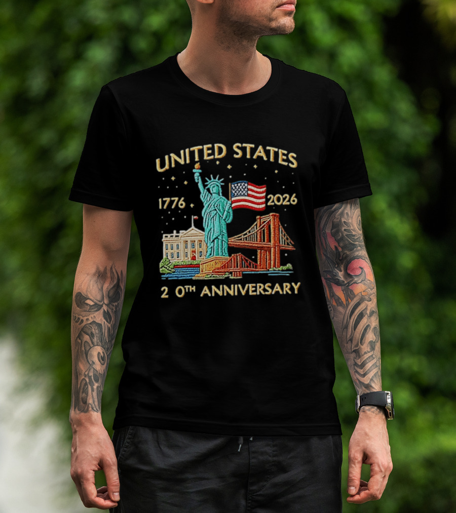 United States 250th Anniversary Statue Of Liberty White House 1776 2026 T-Shirt