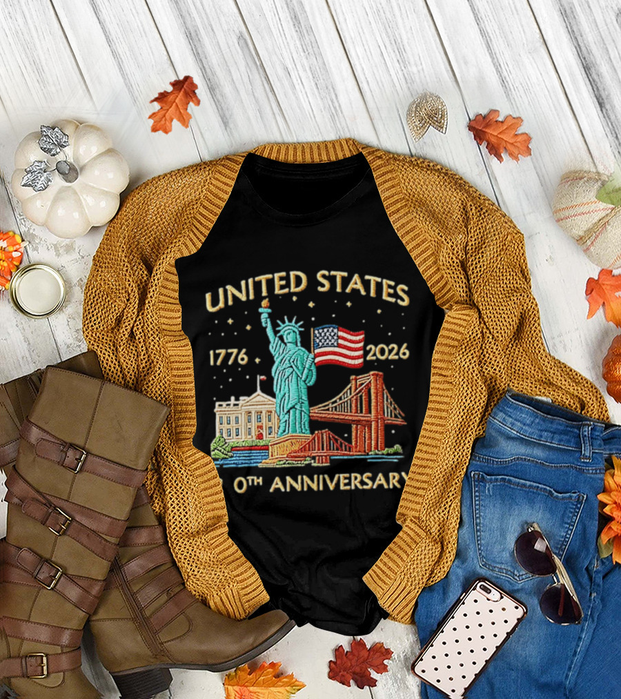 United States 250th Anniversary Statue of Liberty White House 1776 2026 T-Shirt