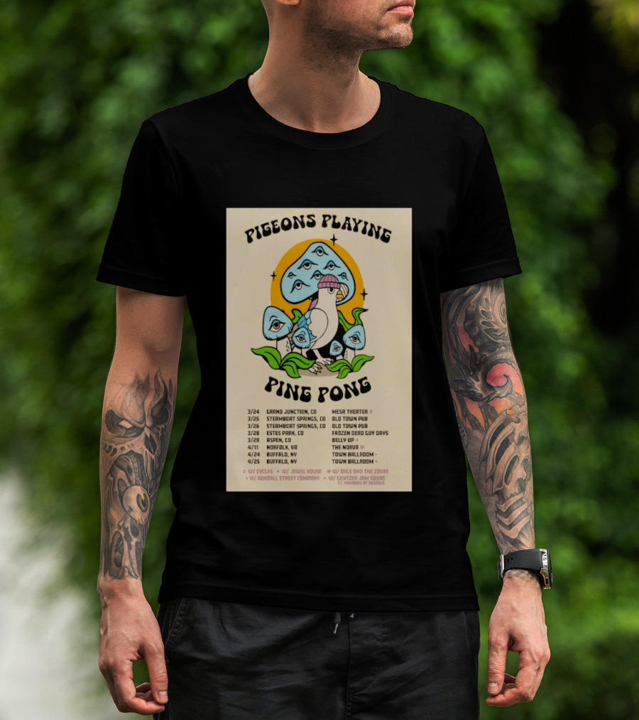Pigeons Playing Ping Pong Winter And Spring Tour 2026 T-Shirt