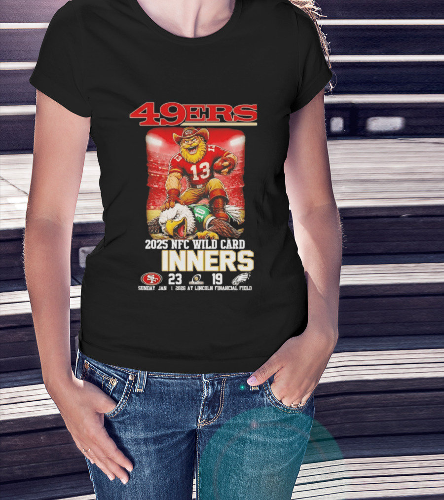 49ers 2023 NFC Wild Card Winners Lincoln Financial Field Victory Over Eagles T-Shirt