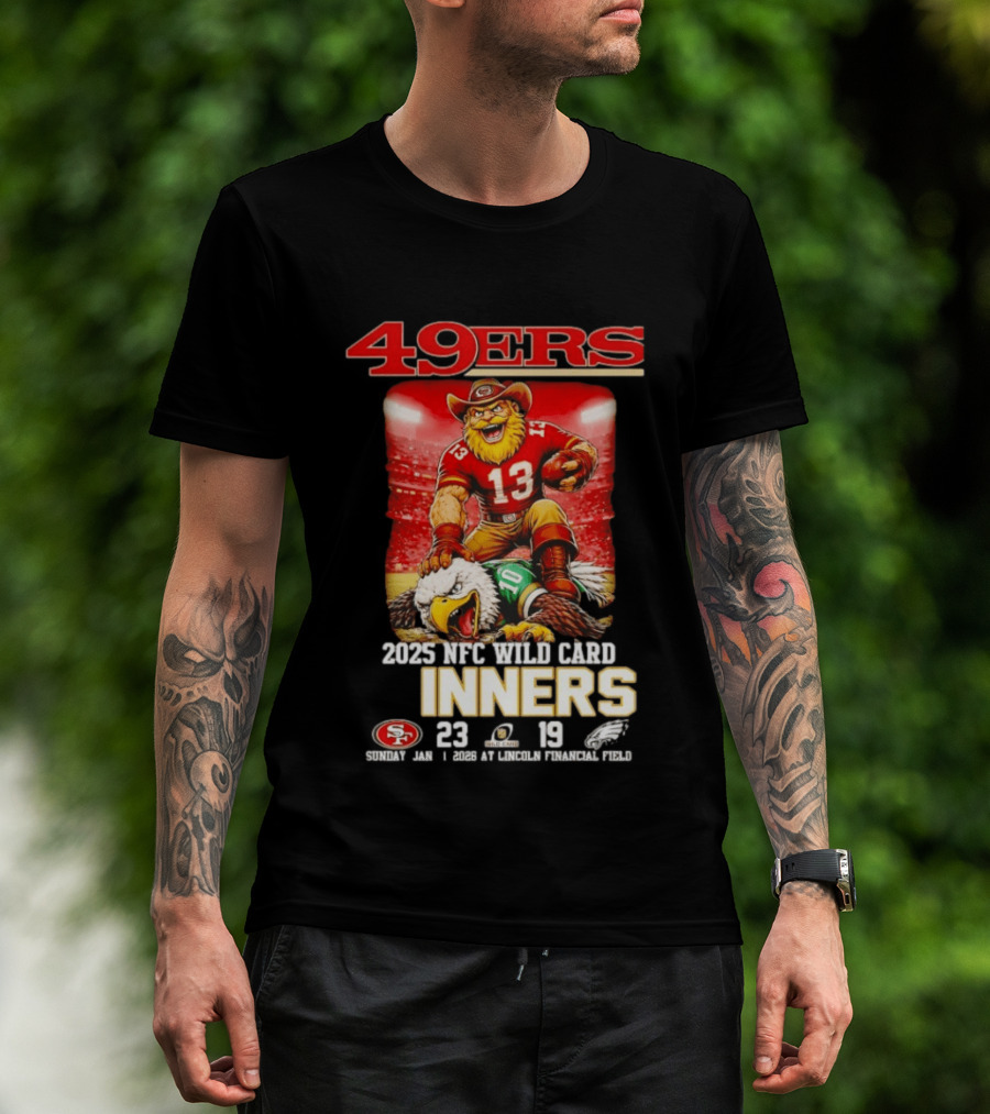 49ers 2023 NFC Wild Card Winners Lincoln Financial Field Victory Over Eagles T-Shirt