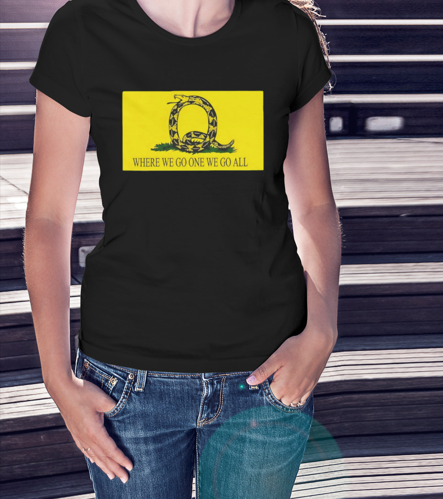 Snake Q Symbol Where We Go One We Go All T-Shirt