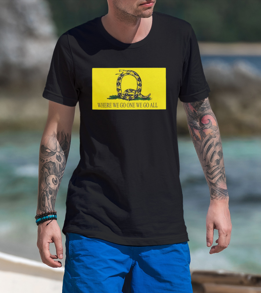 Snake Q Symbol Where We Go One We Go All T-Shirt