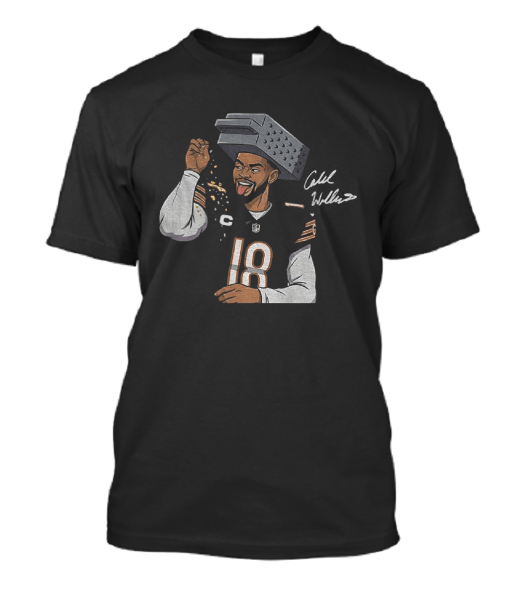 Caleb Williams Cheese Grating Chicago Bears Bear Down 18 Jersey T-Shirt