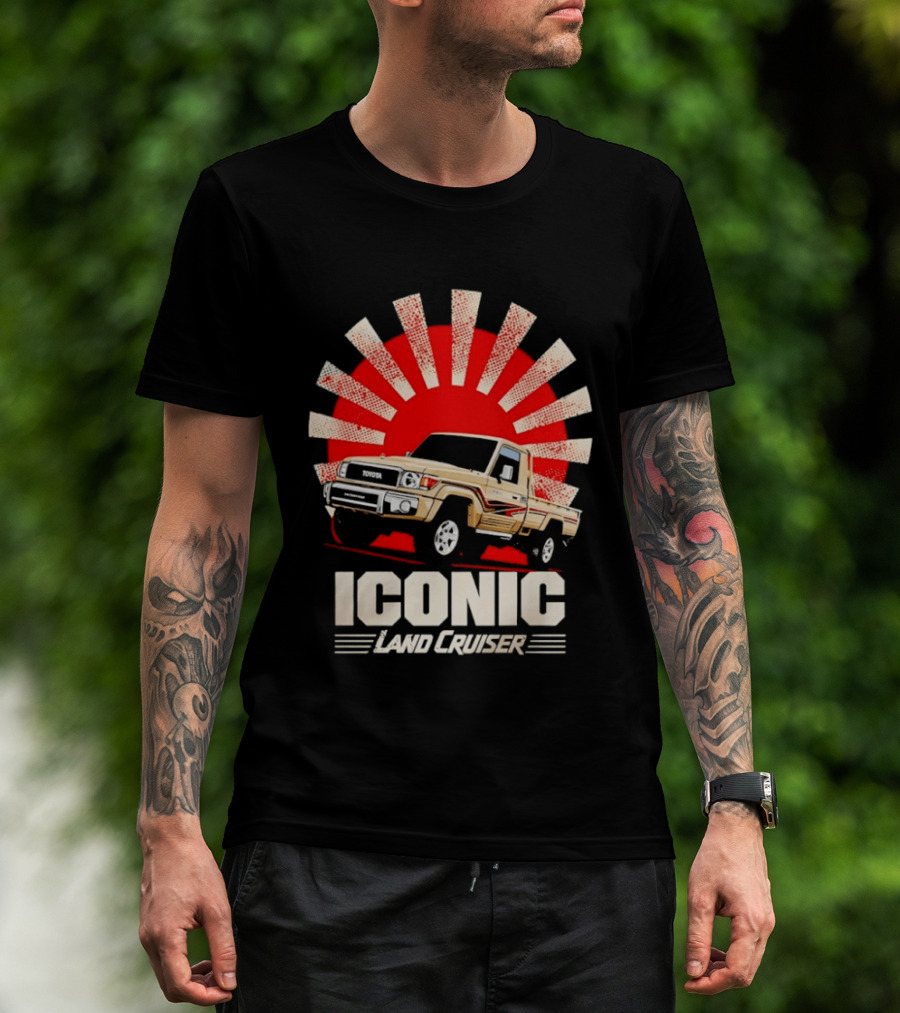 Iconic Toyota Land Cruiser Vintage Sunburst T-Shirt