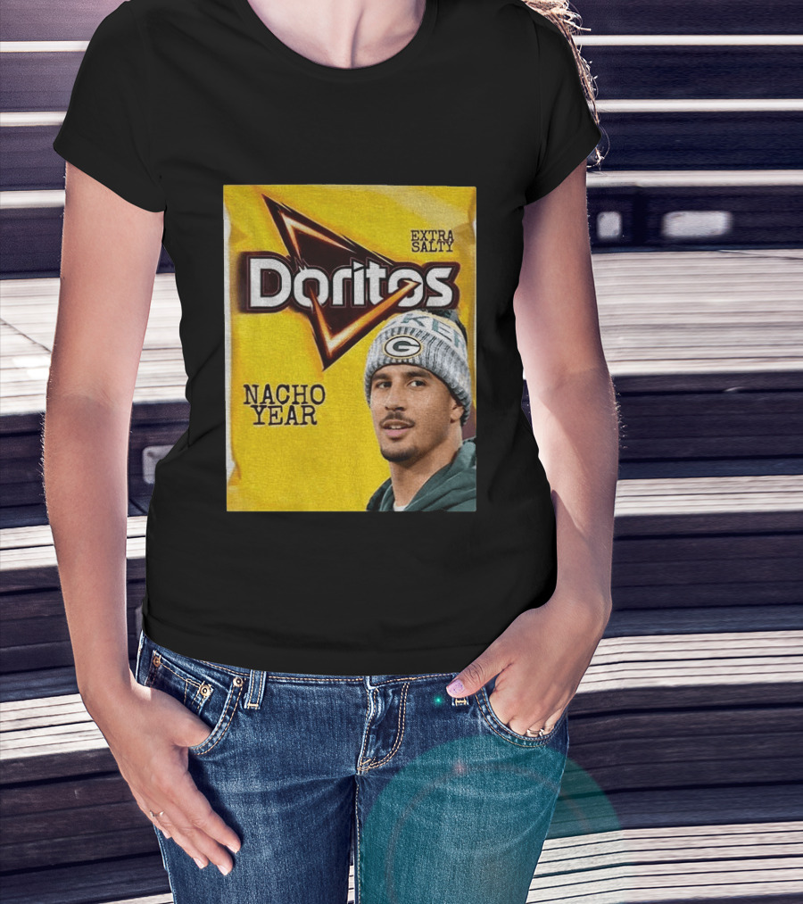 Doritos Nacho Year Extra Salty Green Bay Packers Football Beanie T-Shirt