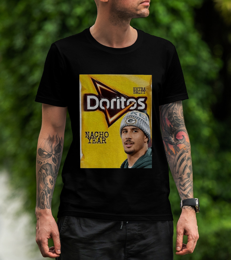 Doritos Nacho Year Extra Salty Green Bay Packers Football Beanie T-Shirt