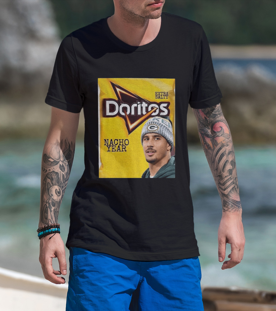 Doritos Nacho Year Extra Salty Green Bay Packers Football Beanie T-Shirt