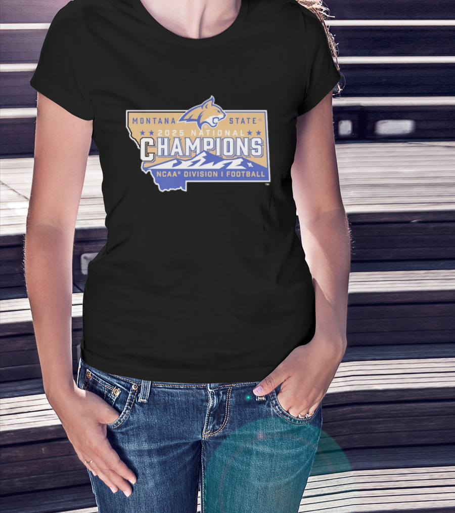Montana State Bobcats 2025 National Champions NCAA Division I Football T-Shirt