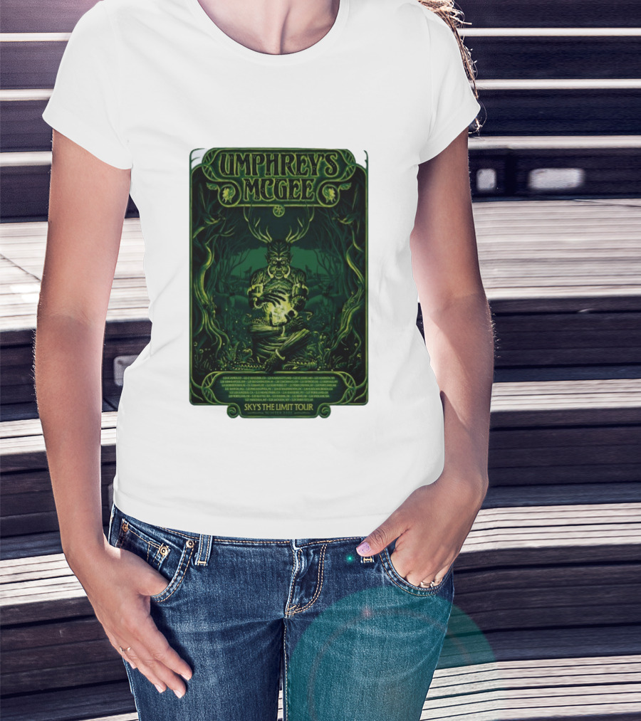 Umphrey's McGee Sky's The Limit Tour Winter 2026 Mystic Forest Concert T-Shirt
