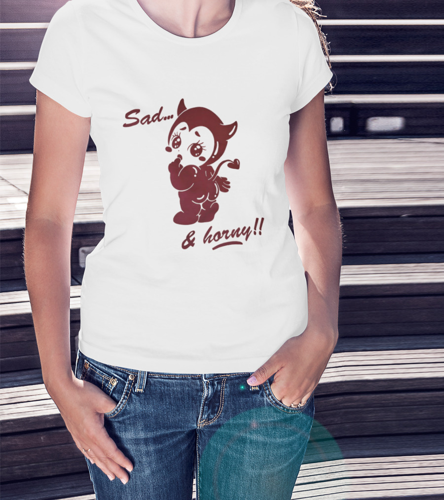 Sad And Horny Red Devil T-Shirt