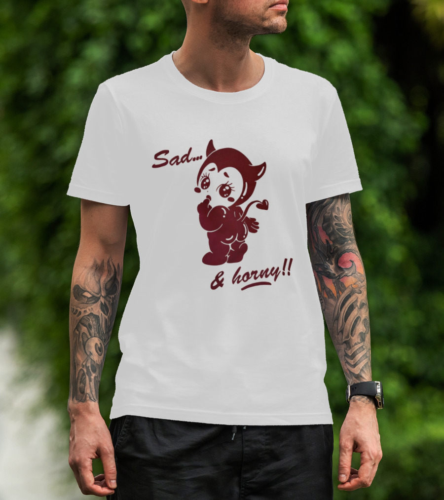 Sad And Horny Red Devil T-Shirt