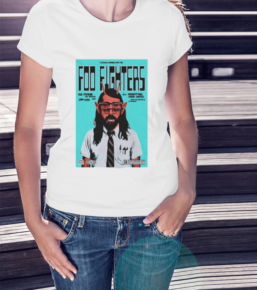 A Special Evening With Foo Fighters Jan 14th 2026 Kia Forum Los Angeles Benefitting Hope United T-Shirt