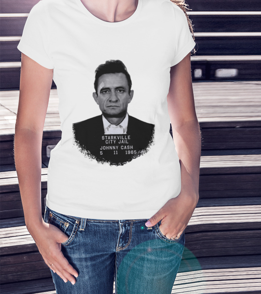 Johnny Cash Starkville City Jail 5 11 1965 T-Shirt
