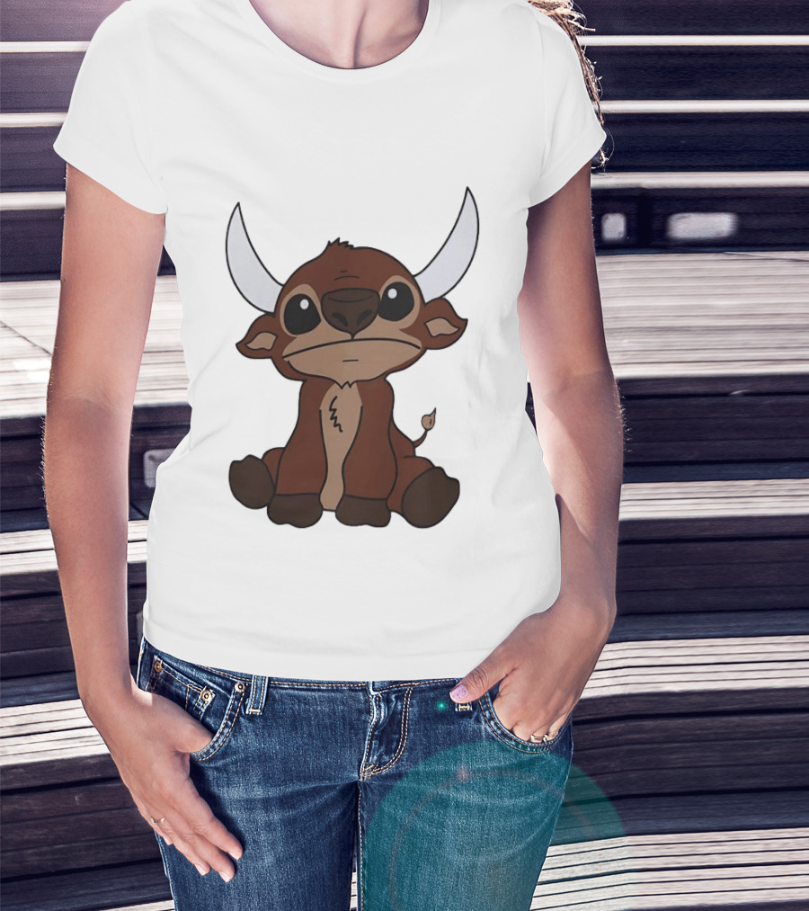 Minotaur Buffalo Bills Cute Cartoon Minotaur Character With Big Horns T-Shirt