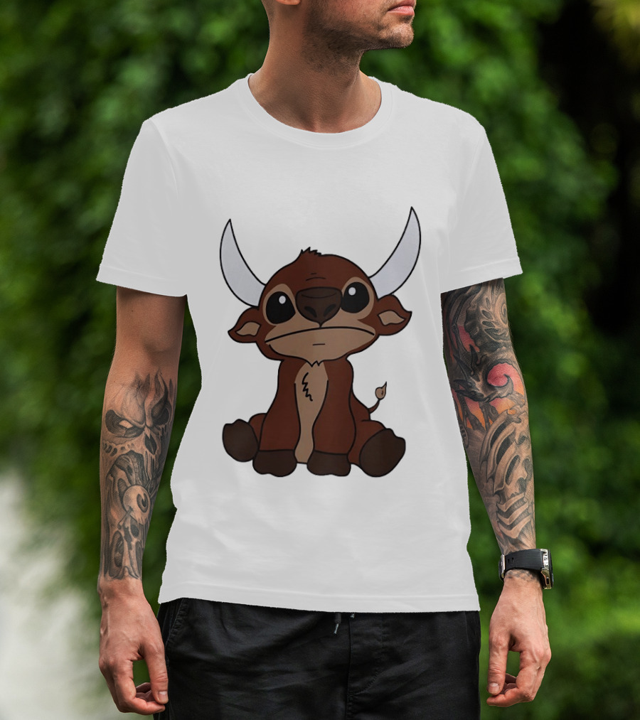 Minotaur Buffalo Bills Cute Cartoon Minotaur Character With Big Horns T-Shirt