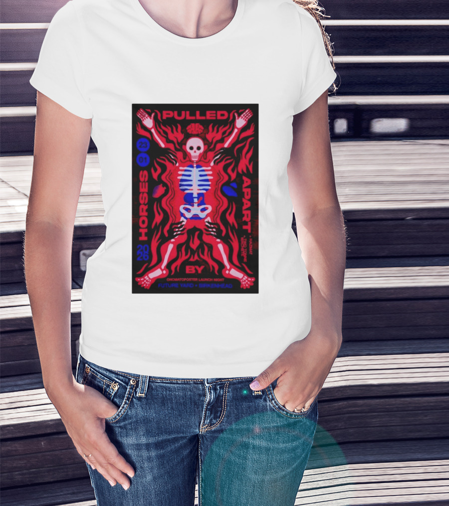 Pulled Apart By Horses January 23 2026 Future Yard Birkenhead Onomatopoeia Launch Night T-Shirt