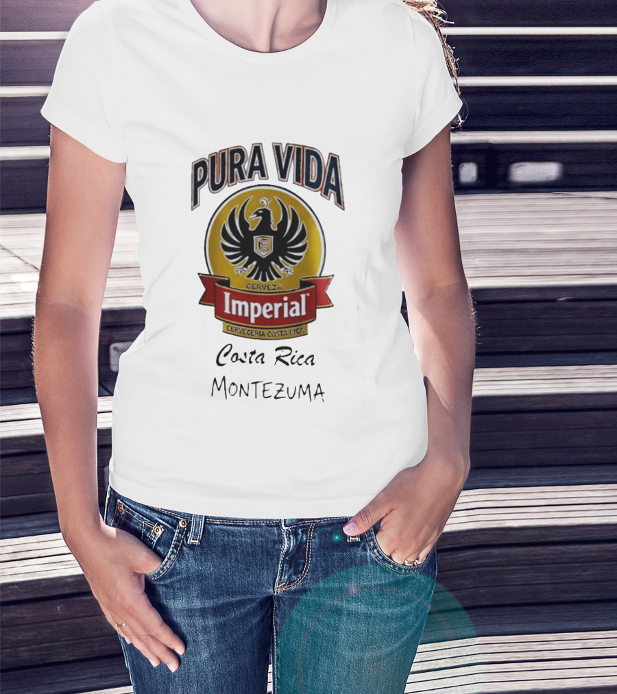 Pura Vida Cerveza Imperial Cerveceria Costa Rica Montezuma T-Shirt