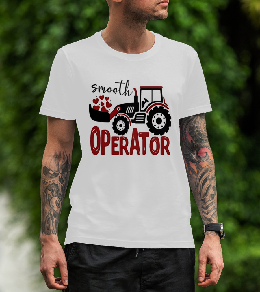 Smooth Operator Toddler Tractor Hearts T-Shirt