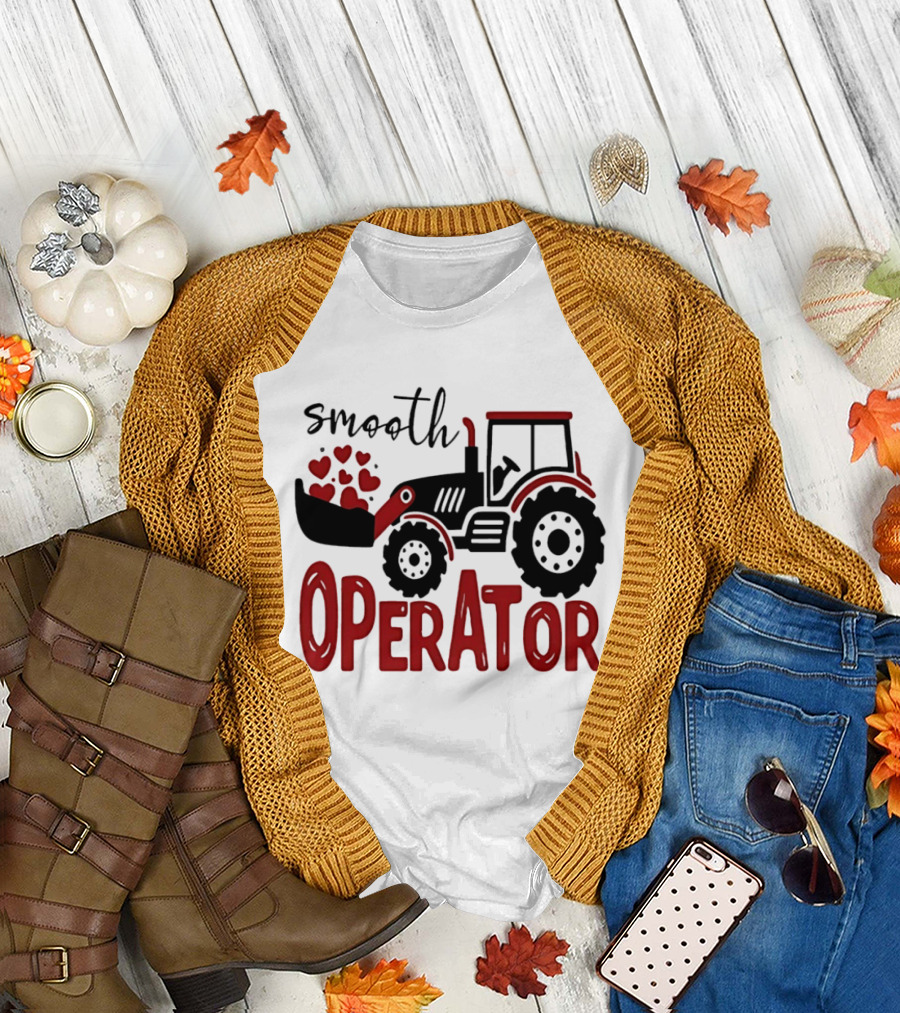 Smooth Operator Toddler Tractor Hearts T-Shirt