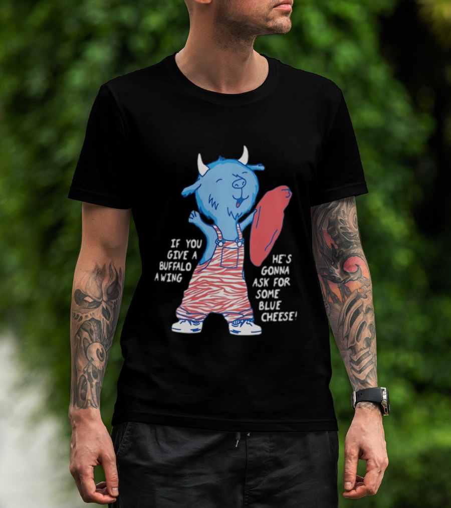 Buffalo Bills Blue Cheese Buffalo Wing Retro Peppermintźć T-Shirt