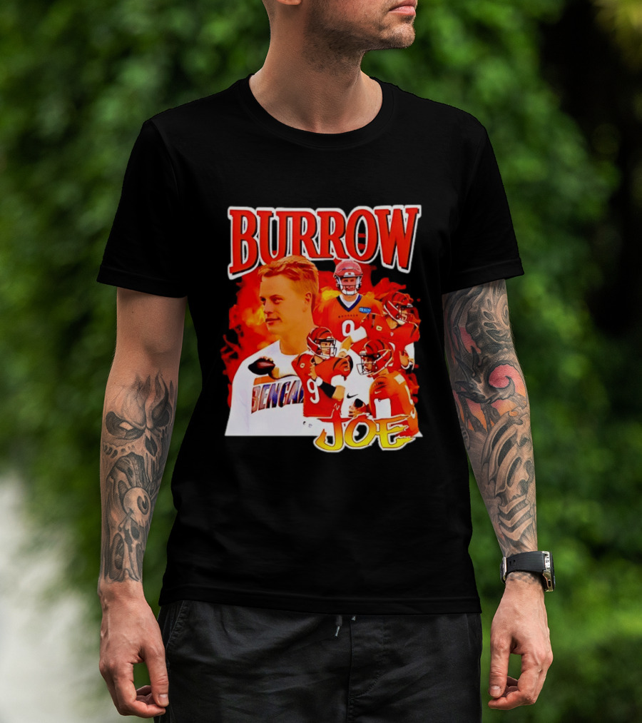 Burrow Joe 9 Cincinnati Bengals Football Star Blazing T-Shirt