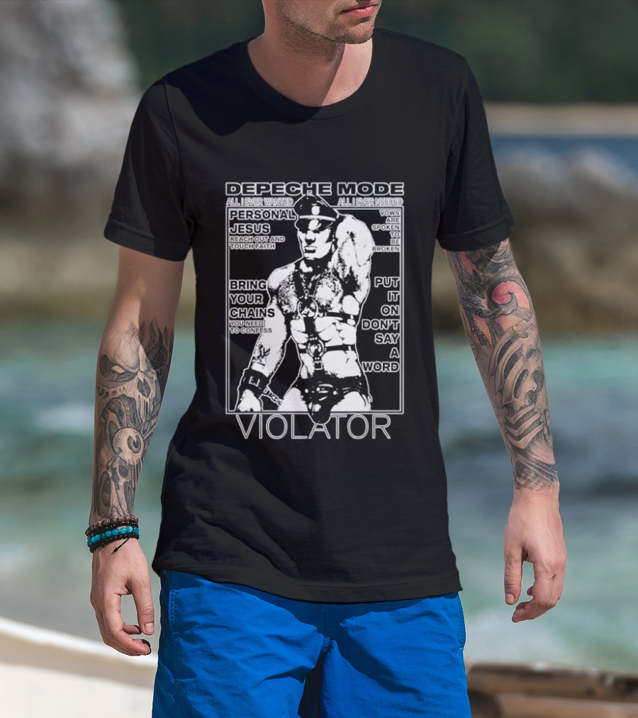 Depeche Mode Violator Personal Jesus Bring Your Chains Put It On Don't Say A Word T-Shirt